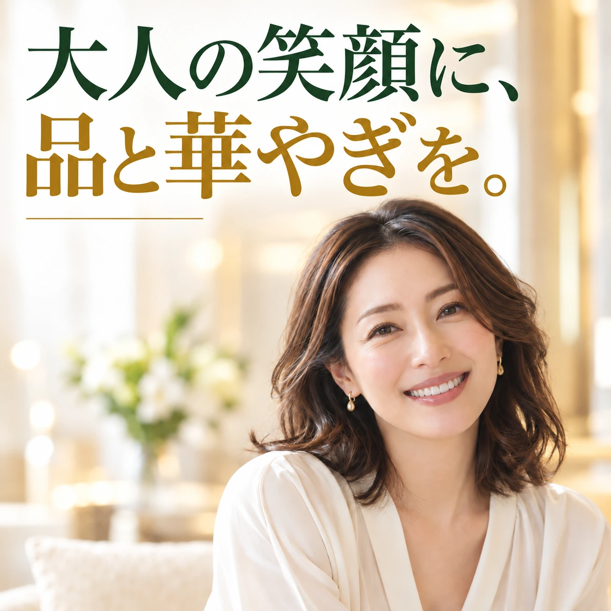 審美歯科（セラミック）：大人の笑顔に、品と華やぎを。