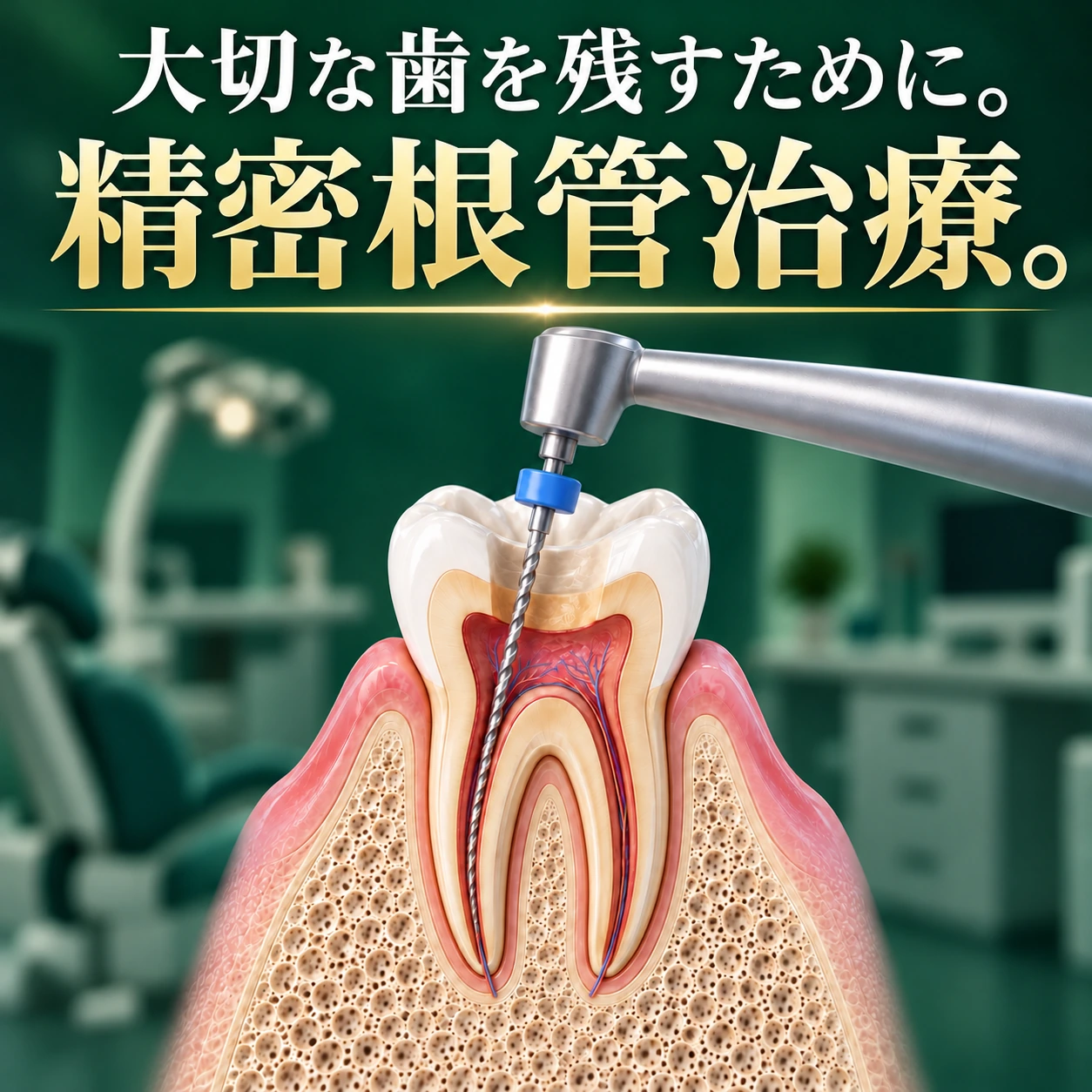精密根管治療：大切な歯を残すために。